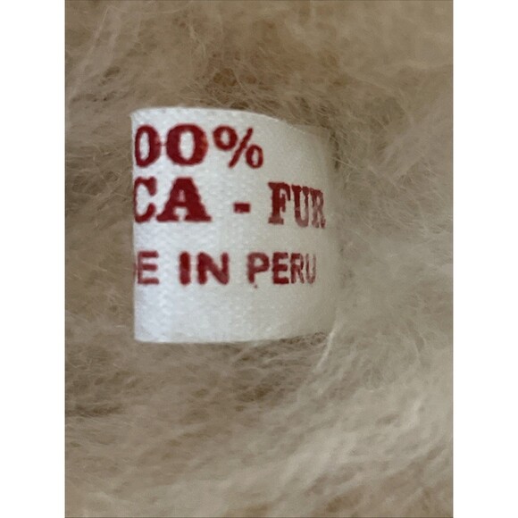 100% Alpaca Poodle Dog Stuffed Animal Peru Plush - Picture 4 of 13